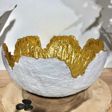 Charger l'image dans la galerie, Coupe Papier maché et feuilles d'Or XL diam. 50 cm