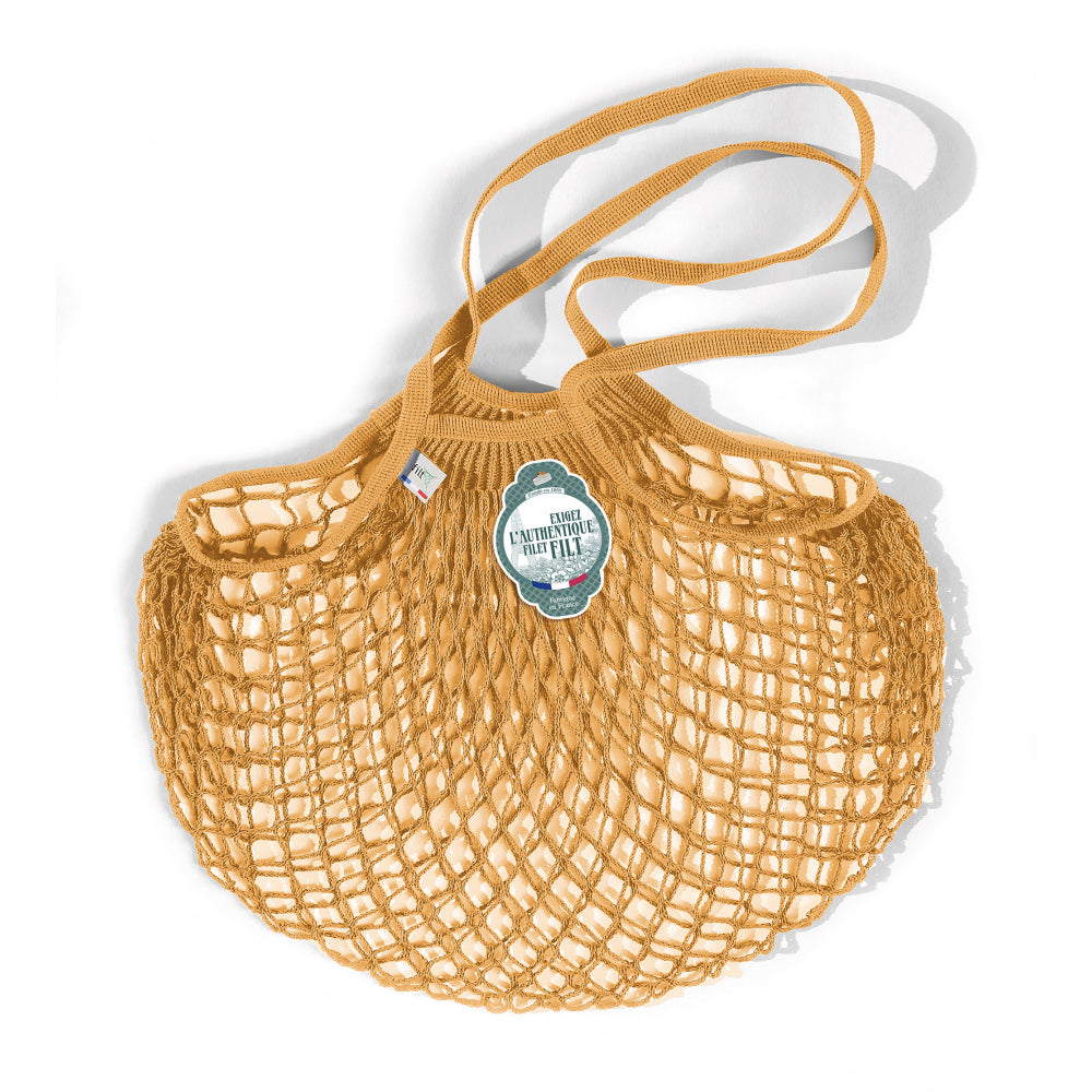 Lot De 2 Sacs Filet Réutilisables En Coton - 25x35x38 Cm, Beige/vert Foncé - Pour Courses Légumes, Fruits, Plage - Écologique Et Lavable